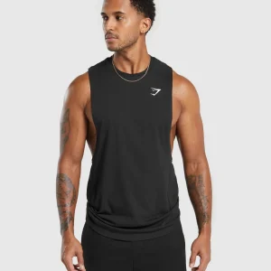 Outlet Gymshark React Drop Arm Tank Black