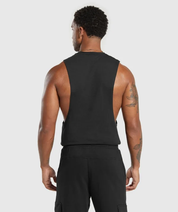 Outlet Gymshark React Drop Arm Tank Black