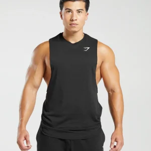 Outlet Gymshark React Drop Arm Tank Black