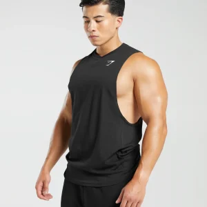 Outlet Gymshark React Drop Arm Tank Black