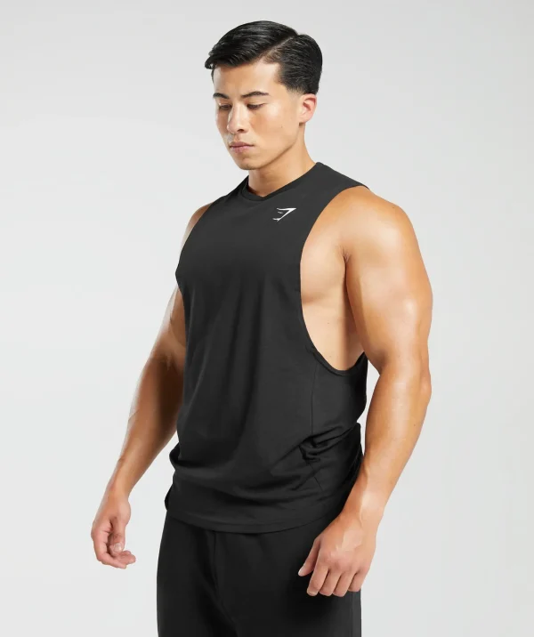 Outlet Gymshark React Drop Arm Tank Black