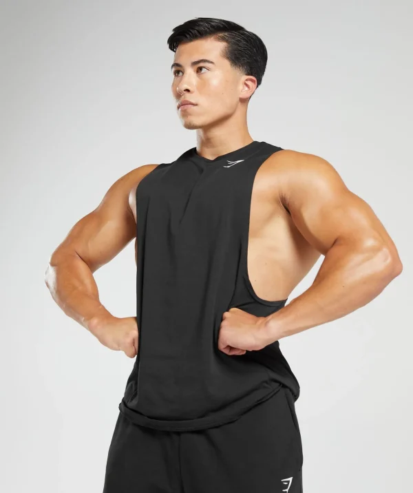 Outlet Gymshark React Drop Arm Tank Black