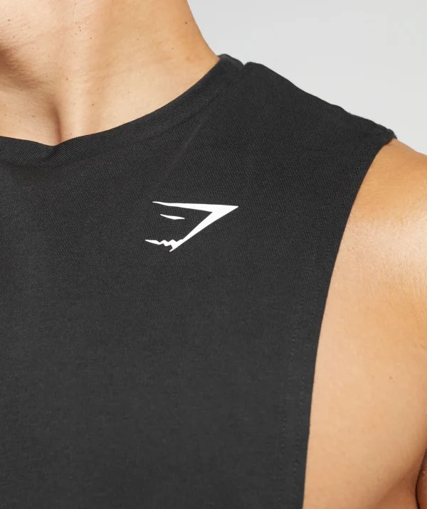 Outlet Gymshark React Drop Arm Tank Black