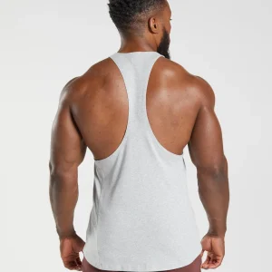 Clearance Gymshark React Stringer LightGreyCoreMarl