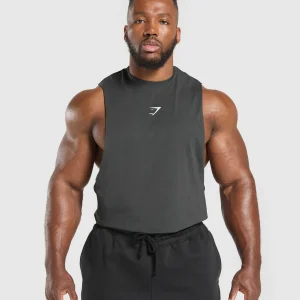 Clearance Gymshark Reaper Drop Arm Tank AsphaltGrey