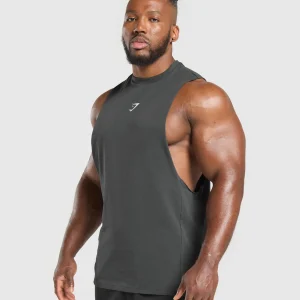 Clearance Gymshark Reaper Drop Arm Tank AsphaltGrey