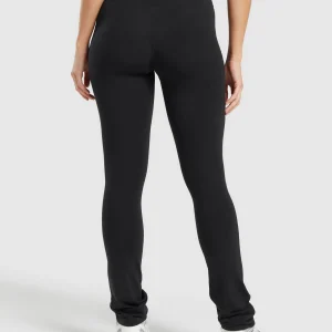 Online Gymshark Rest Day Boot Cut Cotton Leggings Black