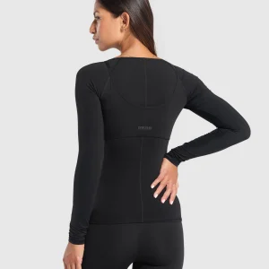 Discount Gymshark Rest Day Buttery Soft Long Sleeve Top Black