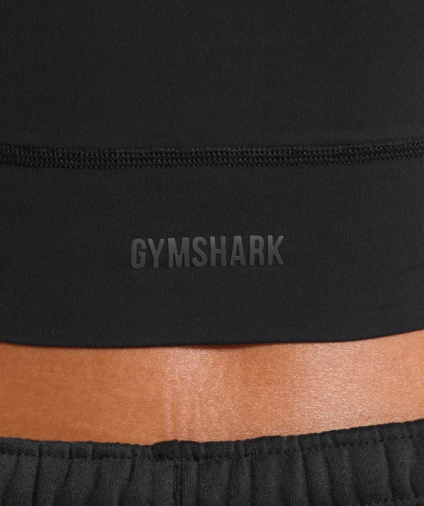 Discount Gymshark Rest Day Buttery Soft Midi Top Black