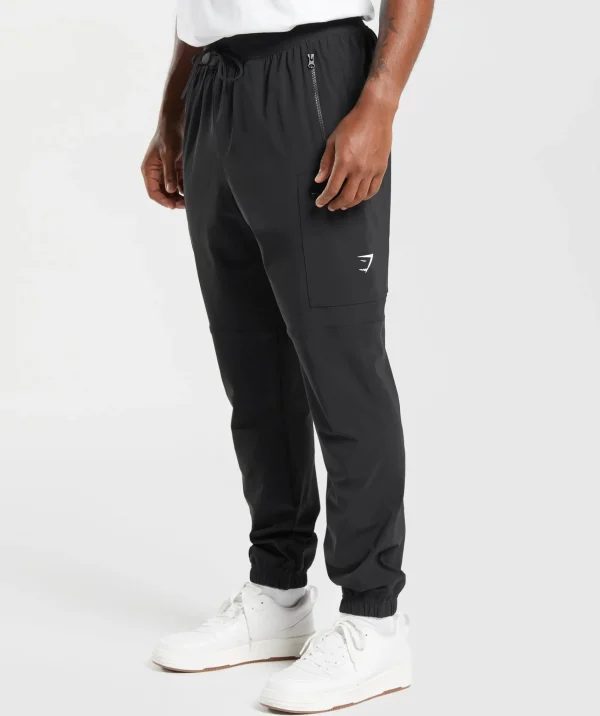 Hot Gymshark Rest Day Cargo Pants Black