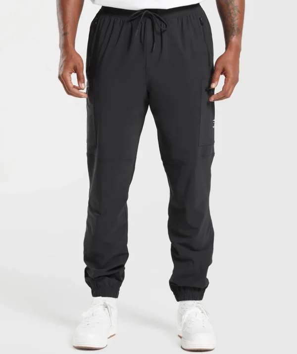 Hot Gymshark Rest Day Cargo Pants Black