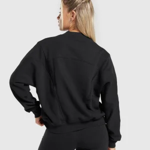 Discount Gymshark Rest Day Cotton Contour Pullover Black