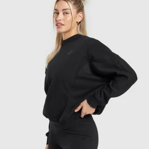 Discount Gymshark Rest Day Cotton Contour Pullover Black