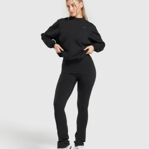 Discount Gymshark Rest Day Cotton Contour Pullover Black