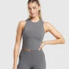 Sale Gymshark Rest Day Cotton Contour Tank BrushedGrey