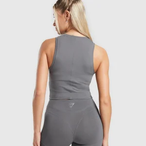 Sale Gymshark Rest Day Cotton Contour Tank BrushedGrey