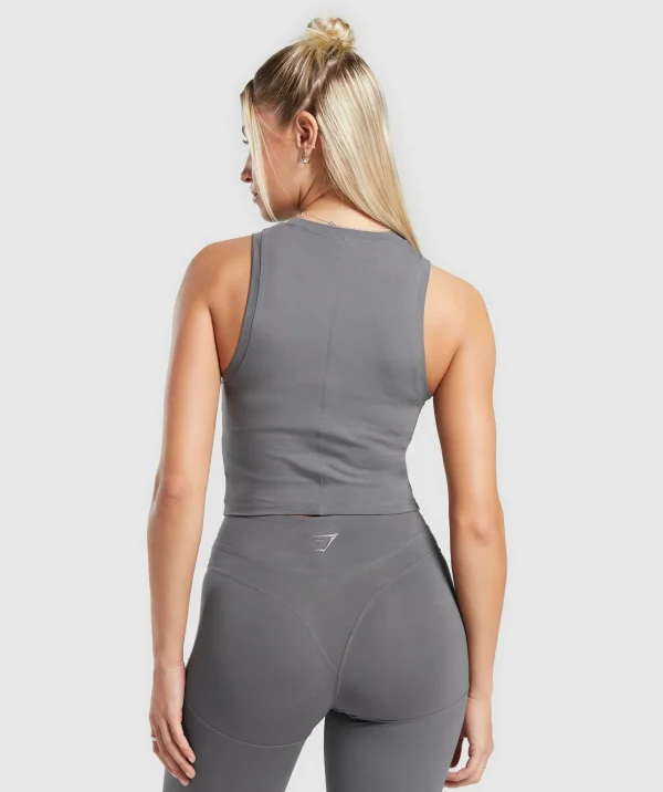 Sale Gymshark Rest Day Cotton Contour Tank BrushedGrey