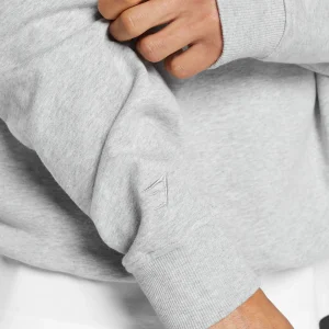 Clearance Gymshark Rest Day Essential Crew LightGreyCoreMarl