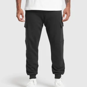 Sale Gymshark Rest Day Essentials Cargo Joggers Black