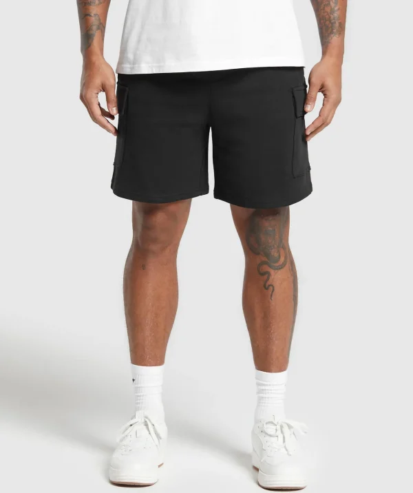 Discount Gymshark Rest Day Essentials Cargo 7" Shorts Black