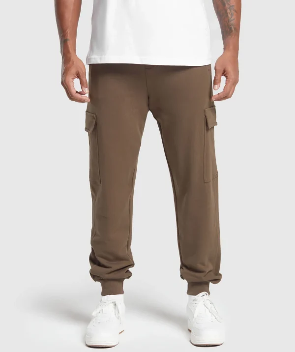 Online Gymshark Rest Day Essentials Cargo Joggers PennyBrown