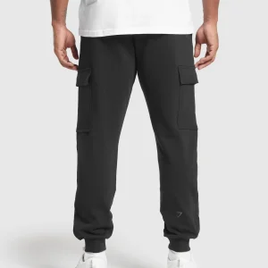 Sale Gymshark Rest Day Essentials Cargo Joggers Black