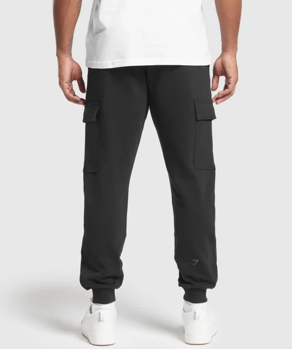 Sale Gymshark Rest Day Essentials Cargo Joggers Black