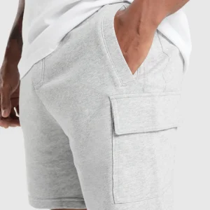 Outlet Gymshark Rest Day Essentials Cargo 7" Shorts LightGreyCoreMarl