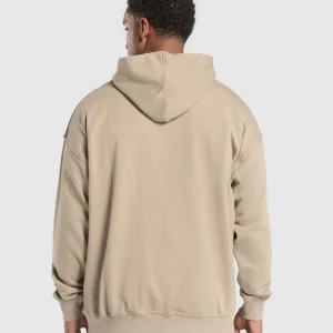 Hot Gymshark Rest Day Essentials Hoodie SandBrown