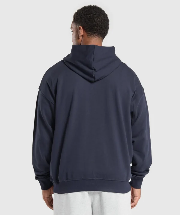 Discount Gymshark Rest Day Essentials Hoodie HeavyBlue