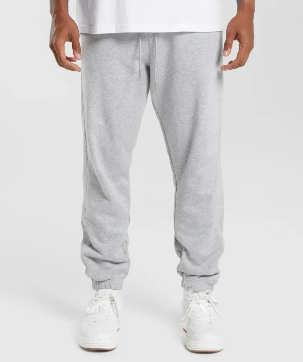 Clearance Gymshark Rest Day Essentials Joggers LightGreyCoreMarl