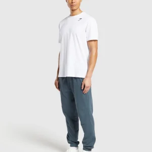 Hot Gymshark Rest Day Essentials Joggers TitaniumBlue