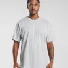 Clearance Gymshark Rest Day Essentials T-Shirt LightGreyCoreMarl