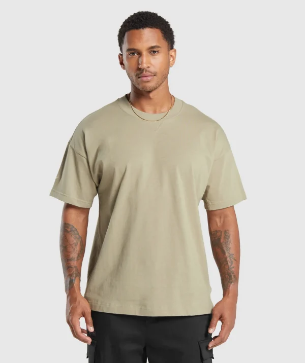 Outlet Gymshark Rest Day Essentials T-Shirt SandBrown