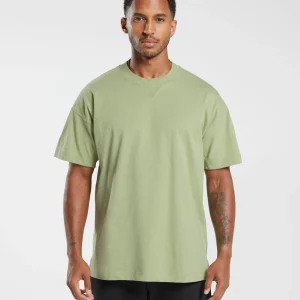 New Gymshark Rest Day Essentials T-Shirt LightSageGreen