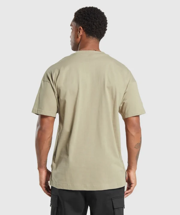 Outlet Gymshark Rest Day Essentials T-Shirt SandBrown