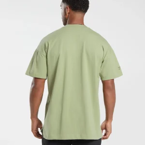 New Gymshark Rest Day Essentials T-Shirt LightSageGreen