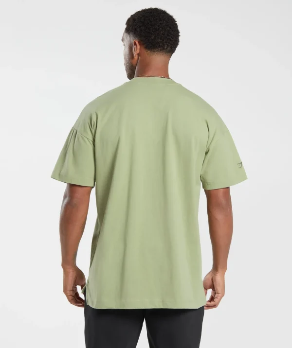 New Gymshark Rest Day Essentials T-Shirt LightSageGreen