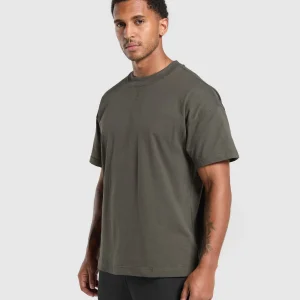 Sale Gymshark Rest Day Essentials T-shirt StrengthGreen