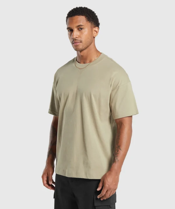 Outlet Gymshark Rest Day Essentials T-Shirt SandBrown