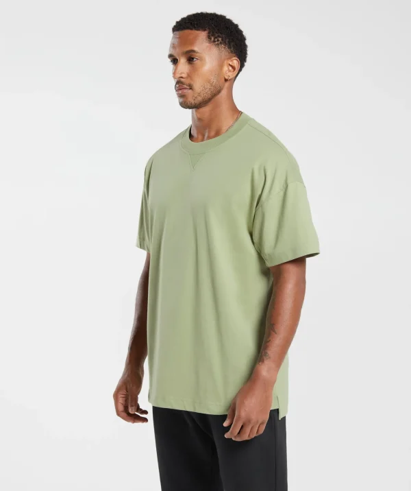 New Gymshark Rest Day Essentials T-Shirt LightSageGreen