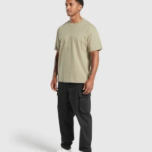 Outlet Gymshark Rest Day Essentials T-Shirt SandBrown