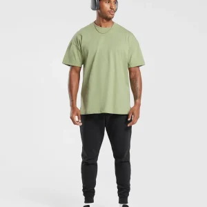 New Gymshark Rest Day Essentials T-Shirt LightSageGreen