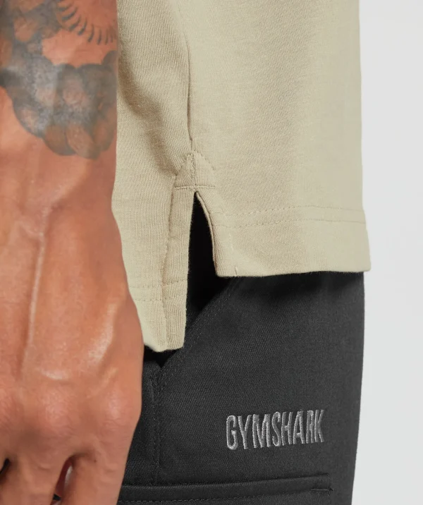 Outlet Gymshark Rest Day Essentials T-Shirt SandBrown