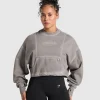 Sale Gymshark Rest Day Heavyweight Sweatshirt MetalGrey/AsphaltGrey