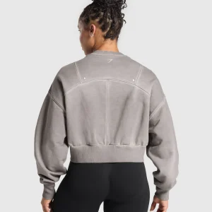 Sale Gymshark Rest Day Heavyweight Sweatshirt MetalGrey/AsphaltGrey