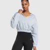 Hot Gymshark Rest Day Midi Pullover FreshBlue