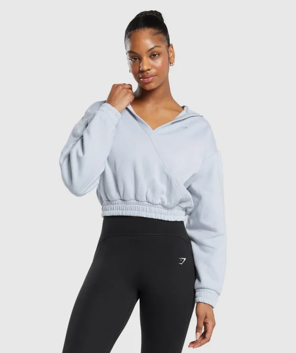 Hot Gymshark Rest Day Midi Pullover FreshBlue