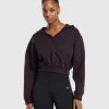 New Gymshark Rest Day Midi Pullover PlumBrown