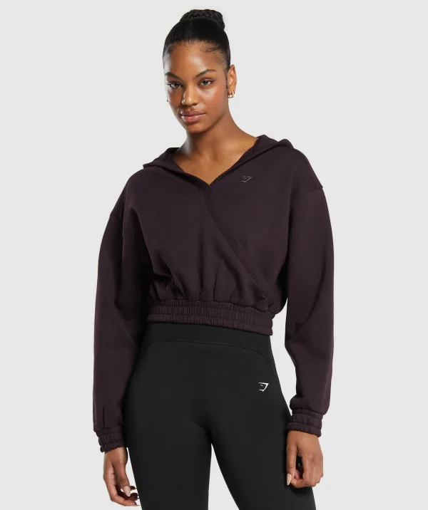 New Gymshark Rest Day Midi Pullover PlumBrown